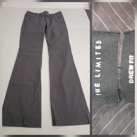 The Limited Pants - The Limited Trouser Pants Low Rise Pinstripe Flare 2x32 Office Siren Academia